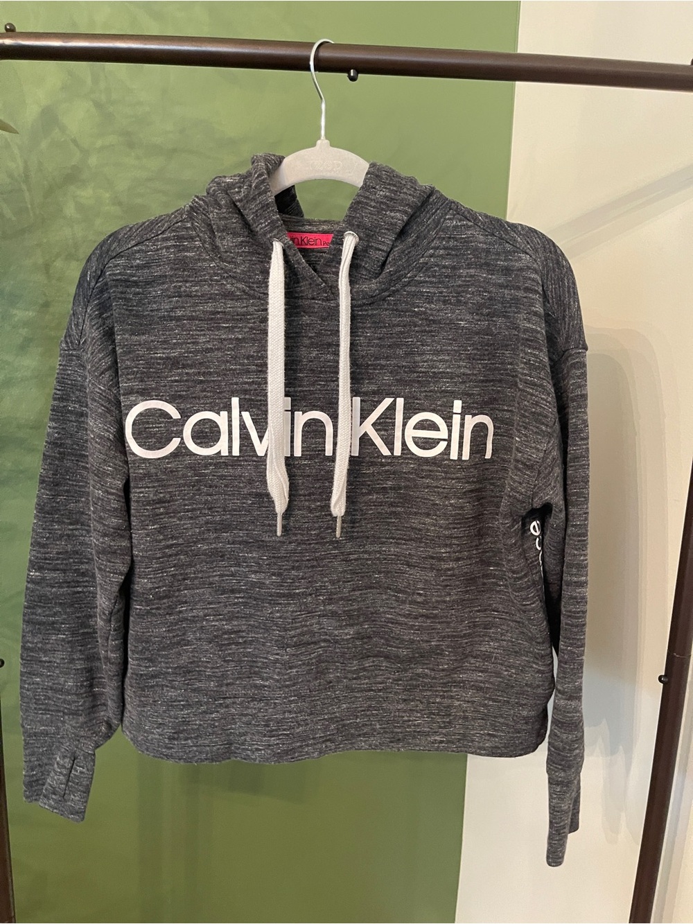 Calvin Klein Dark Gray Logo Pullover Hoodie